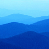 Blue hazy hills