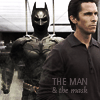 Bruce Wayne and batsuit