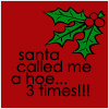 Santa called me a hoe