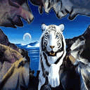 White tiger scene